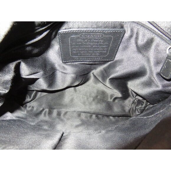 Coach 2008 Cursive Creed Limited Edition Signature Stripe Canvas & Leather Tote - Picture 8 of 11